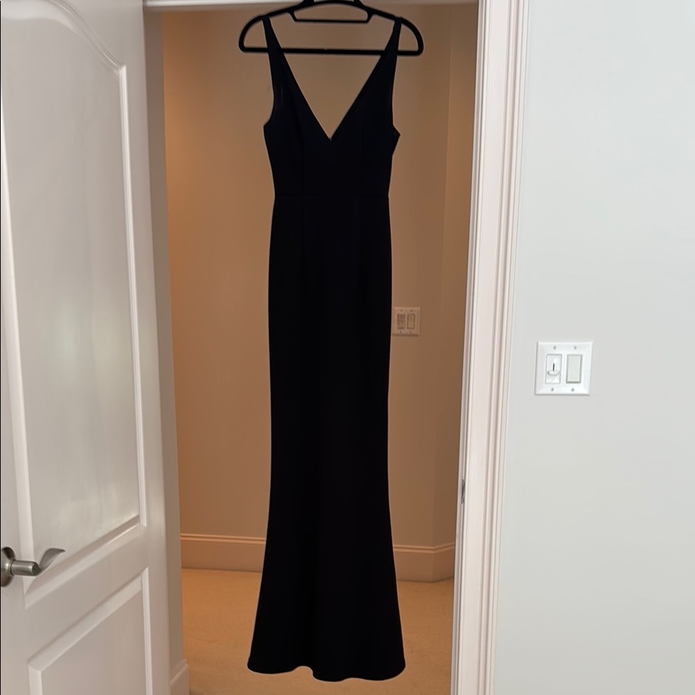Lulu's Black Sleeveless V-Neck Maxi Gown